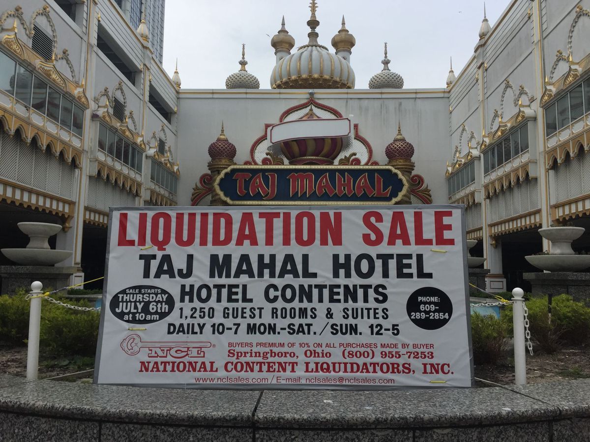 Trump Taj Mahal Liquidation Sale Underway, Casino and Resort Relics Up for Grabs